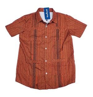 NWT Blue Quail Size 12 Shotgun Shells Guayabera in Orange